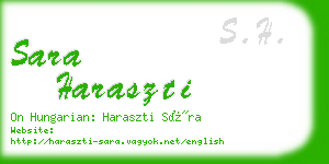 sara haraszti business card